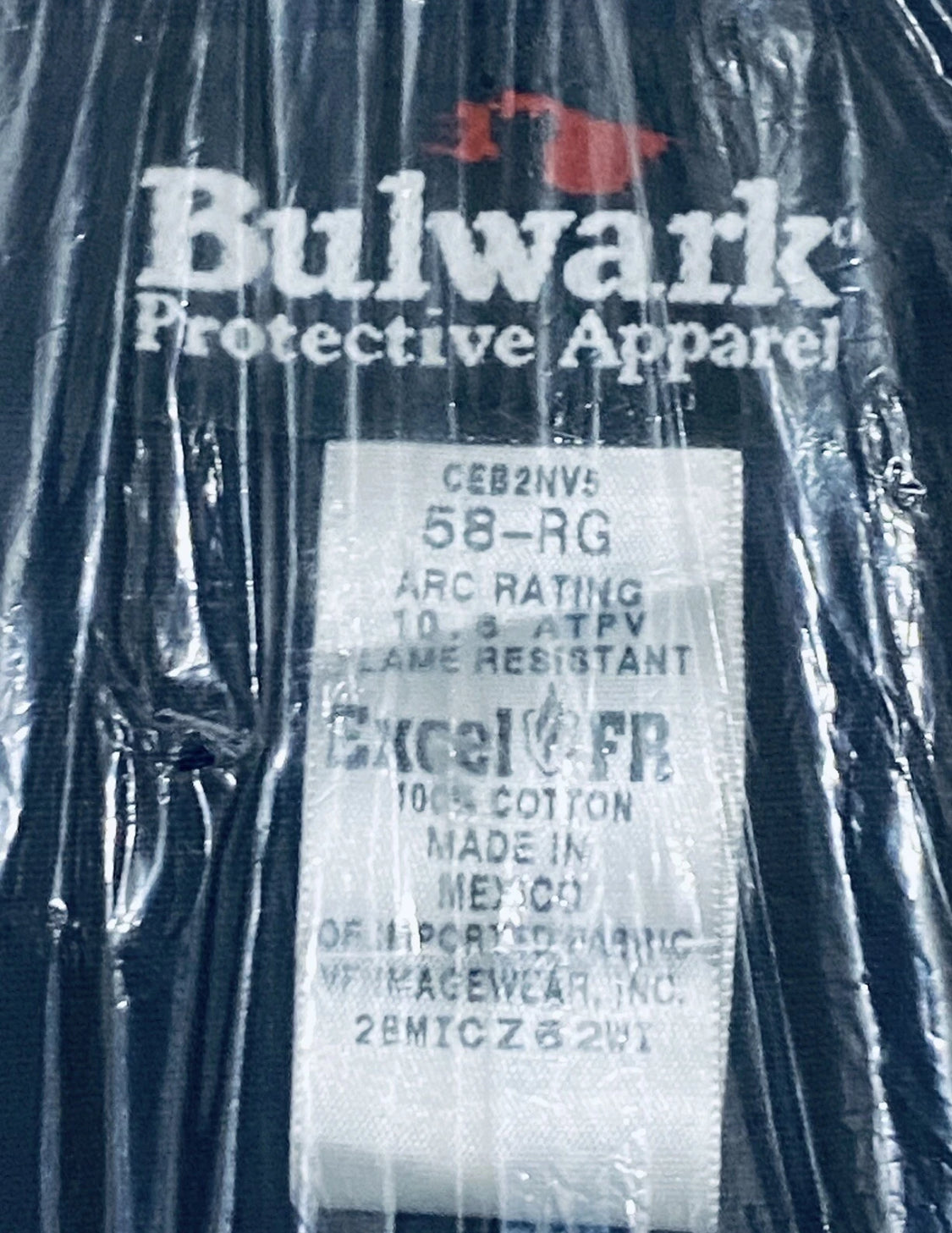 new Other Bulwark Men Navy 58-RG CEB2NV5 Flame Resistant Deluxe Coverall Excel 9oz