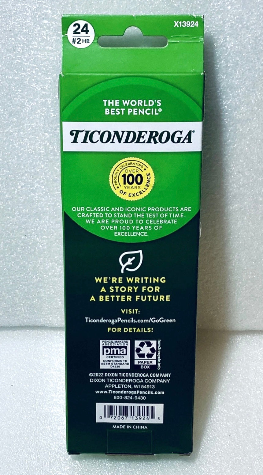 lot of 2 New Ticonderoga Wood Pencils, Unsharpened #2 Lead, 48 Count