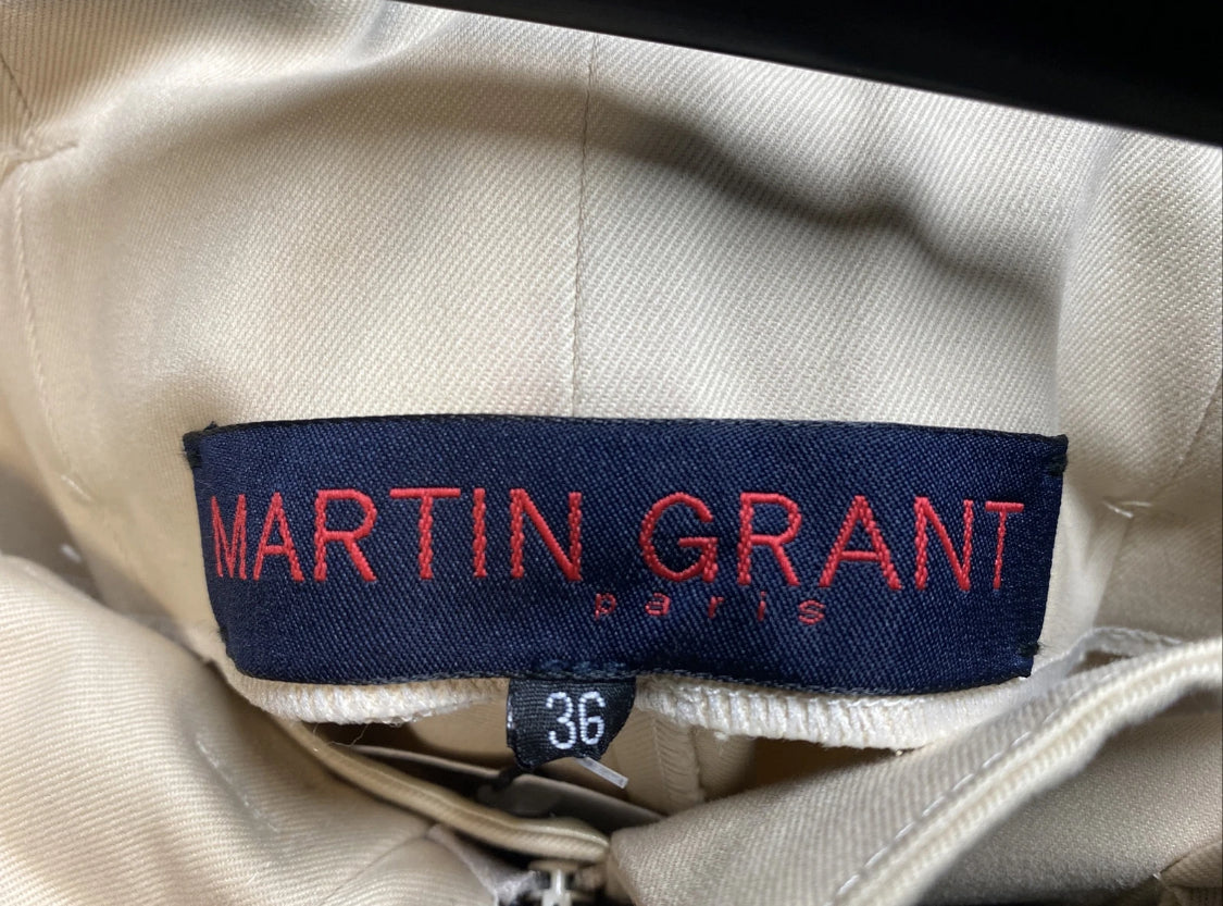 new Martin Grant Womens Paperbag Waist Bermuda Shorts Size 36 EU/6 US, Beige