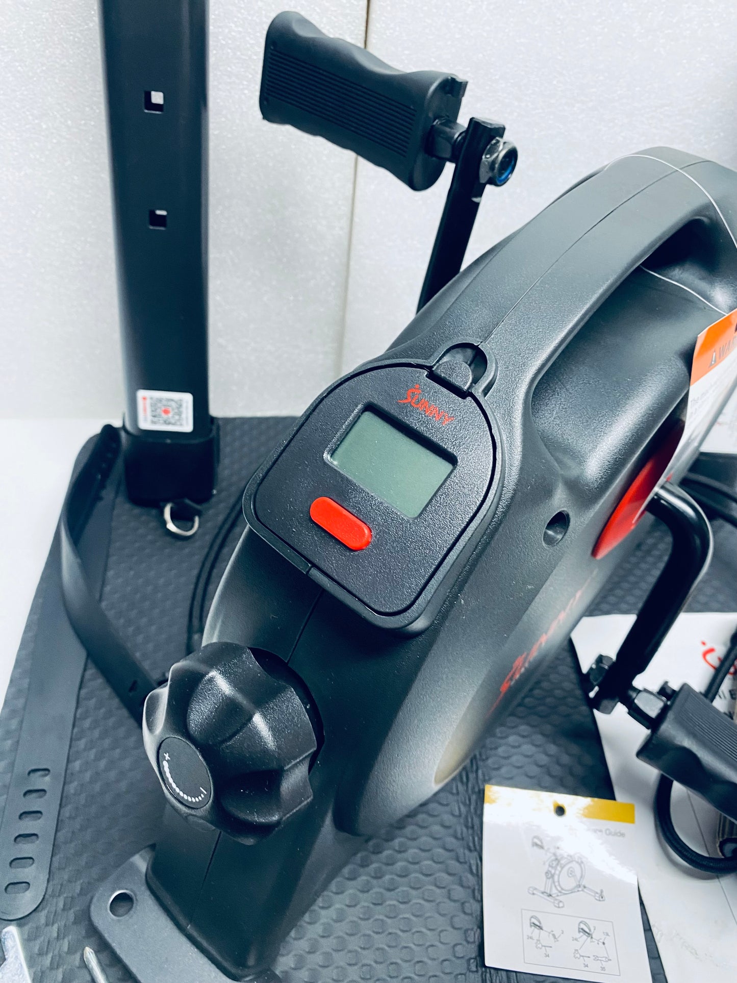 New Other Sunny Health & Fitness Smart Mini Exercise Bike With Resistance Bands & Mat, SF-B0418 SMART