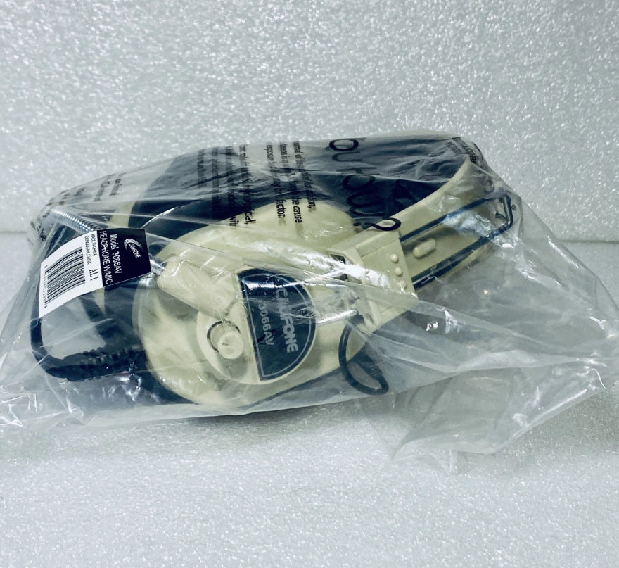 new Califone 3066AV 3.5mm Wired Over-The-Head Multimedia Stereo Headset With Boom Microphone, Beige
