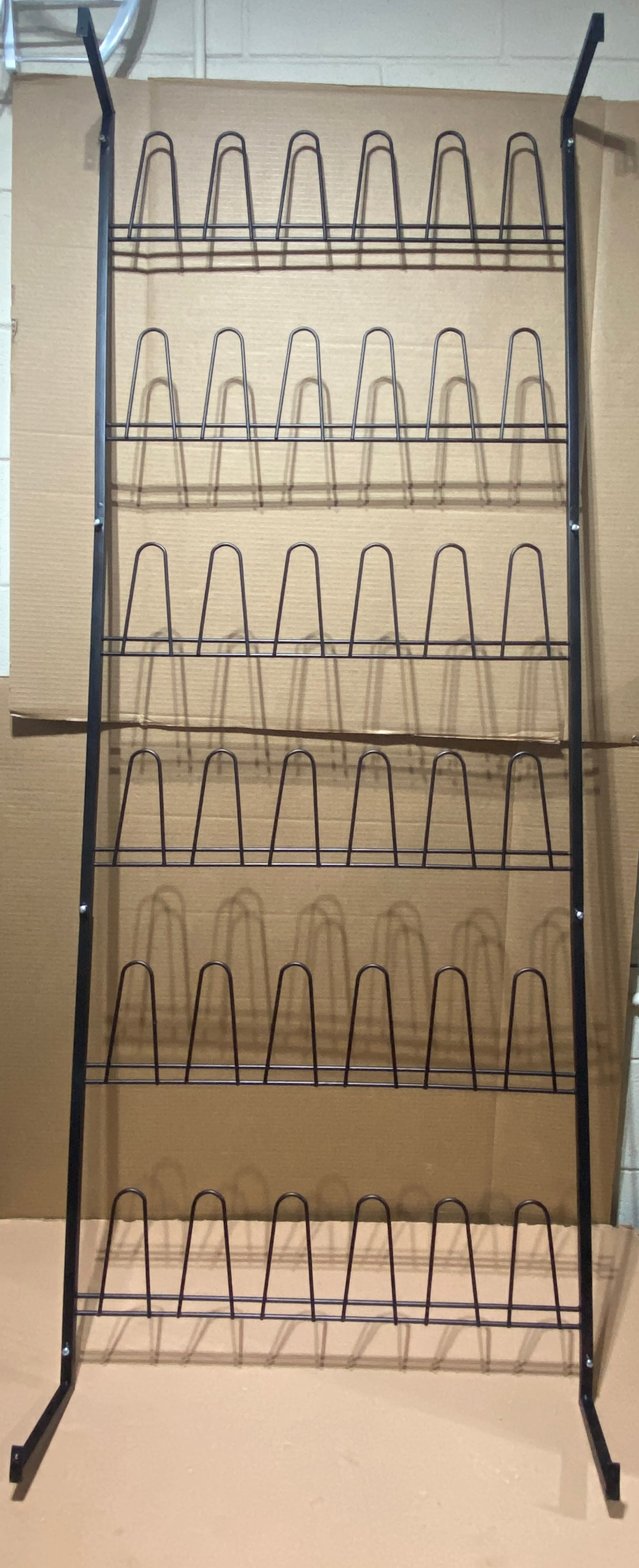 new Other MyGift 70” Metal Wall Mounted Black Shoe Rack/Organizer For Entryway/Closet With 36 Hooks, Holds Up To 18 Pairs