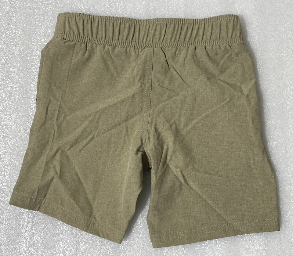 lot Of 2 New With Tags Hurley Boy's Youth Hybrid Pull On Shorts Khaki, Size 4