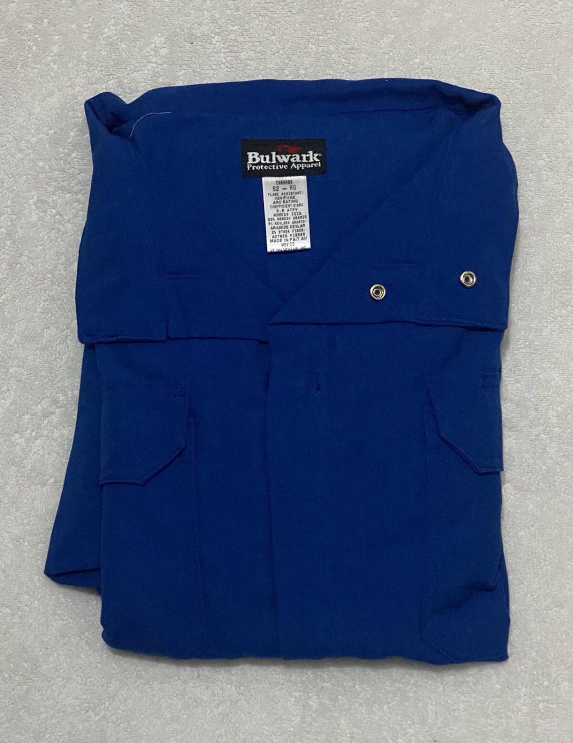 new Other Bulwark Men Blue 56-RG CNB6RB6 Flame Resistant Deluxe Coverall Nomex 6oz
