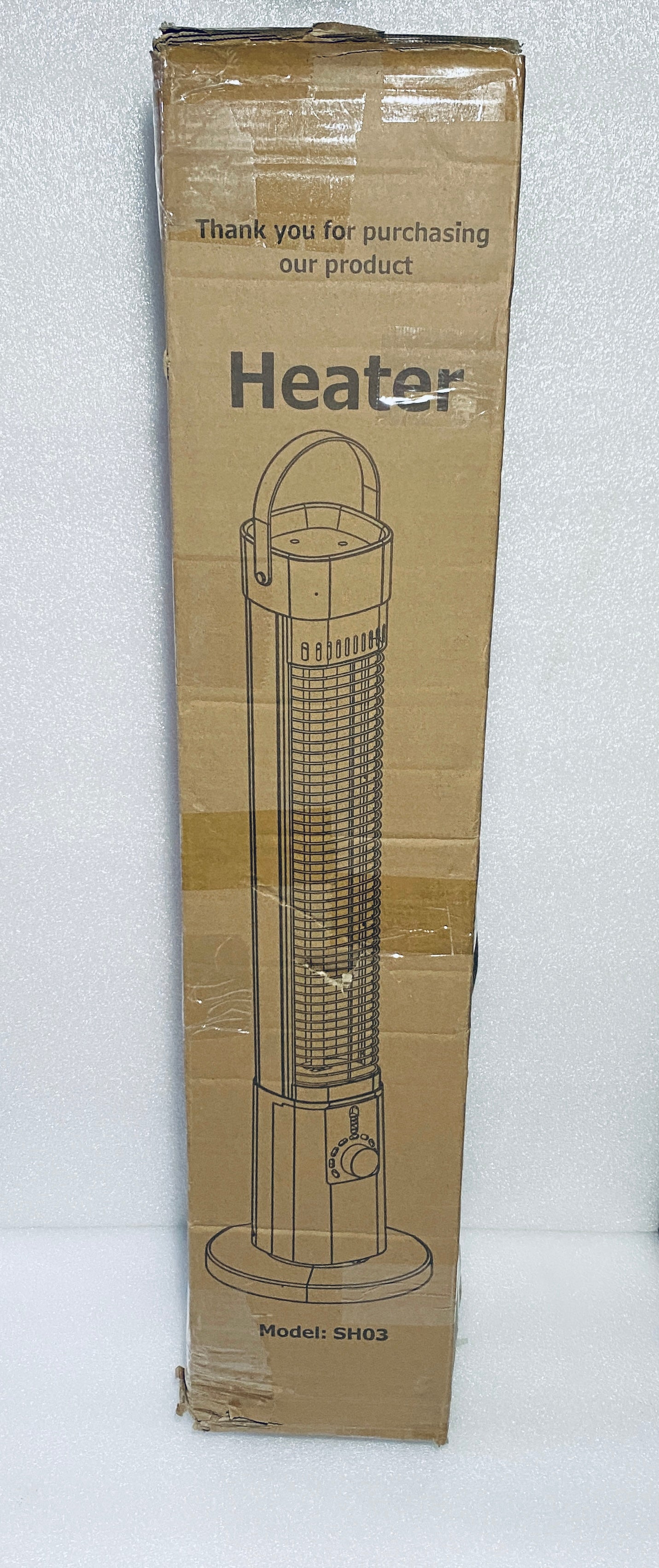 New Other Infrared Patio 1500W Black Space Heater With Remote, SH03