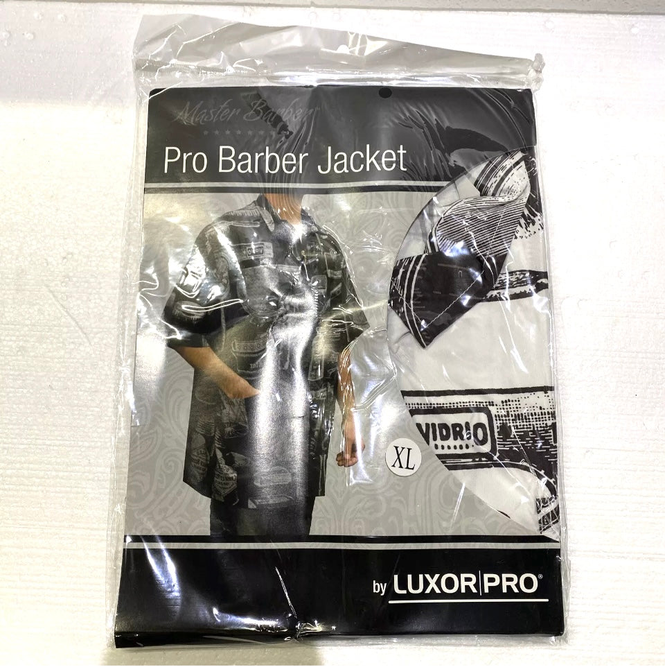 lot Of 36 New -"Master Barber" Pro Barber Jacket By Luxor Pro XL WHITE/BLK