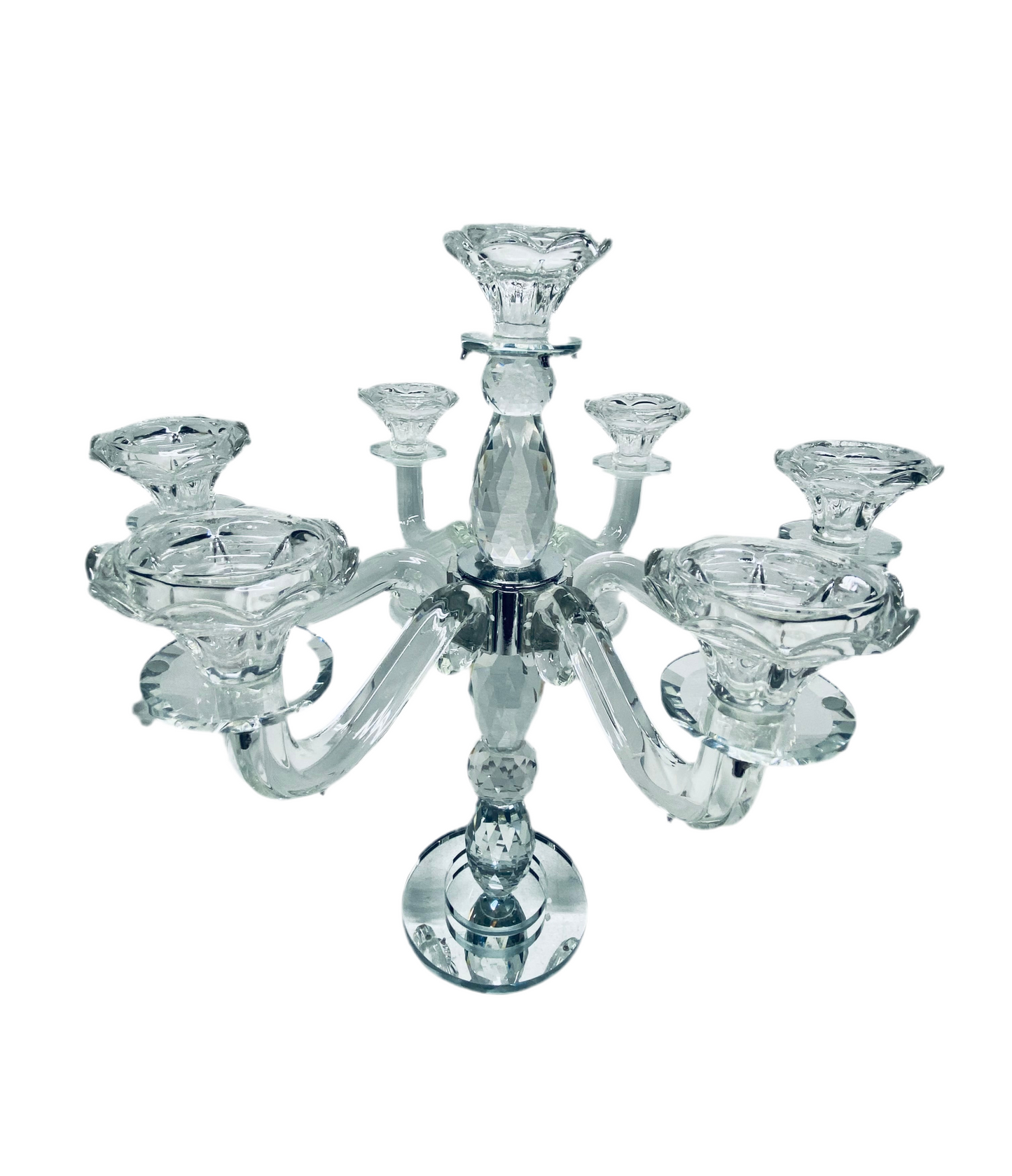 new Other Allgala Crystal Candle Holder Taper Candlestick Candelabra Centerpiece