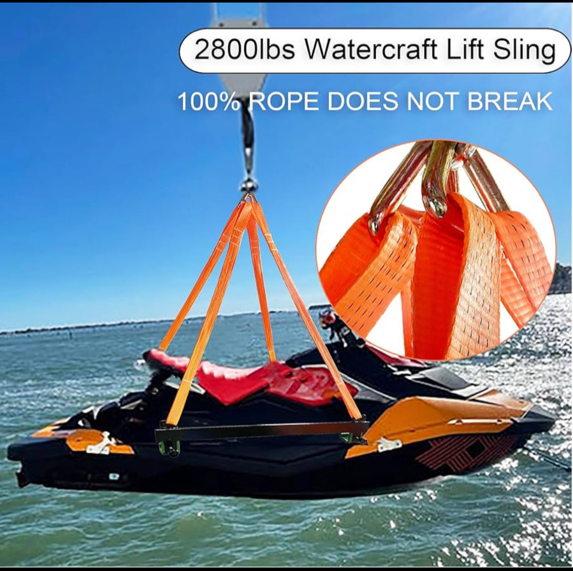 New Other FuYear Watercraft 40” x 43” 2800lbs Capacity Lift Sling Suitable For Personal Watercraft, PWC & Jet Ski
