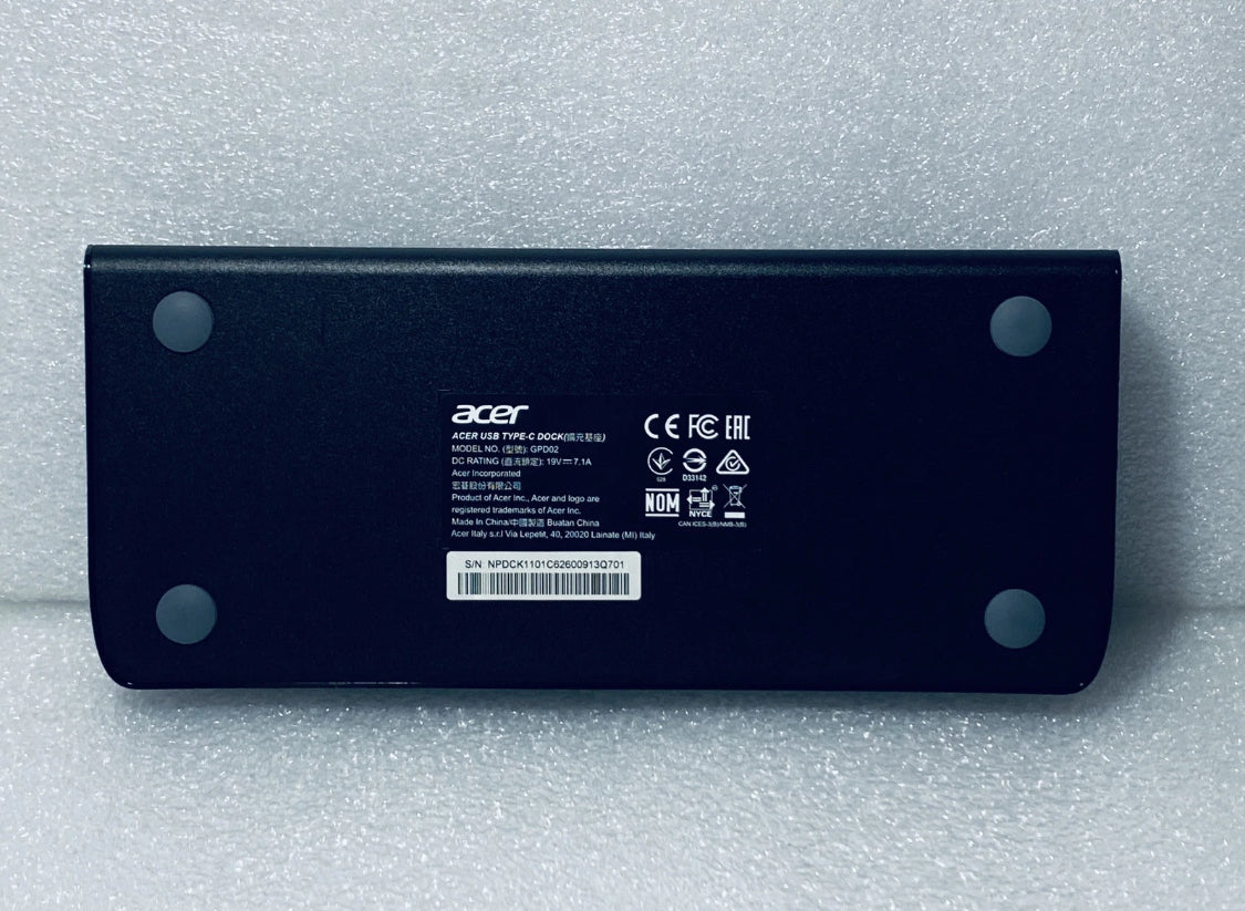 acer USB Type-C Black Docking Station With AC Adapter, GPD02