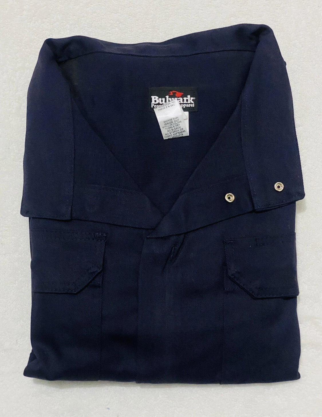 new Other Bulwark Men Navy 58-RG CEB2NV5 Flame Resistant Deluxe Coverall Excel 9oz