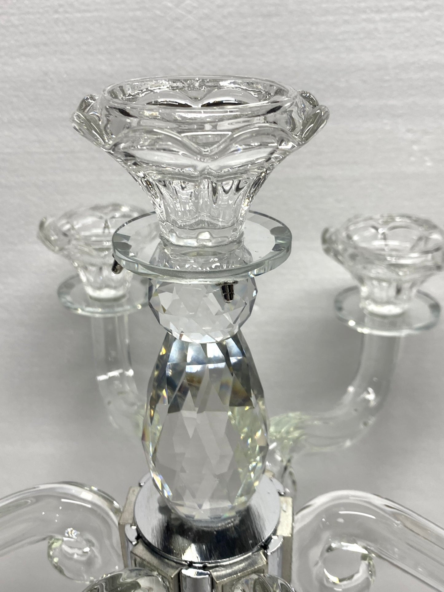 new Other Allgala Crystal Candle Holder Taper Candlestick Candelabra Centerpiece