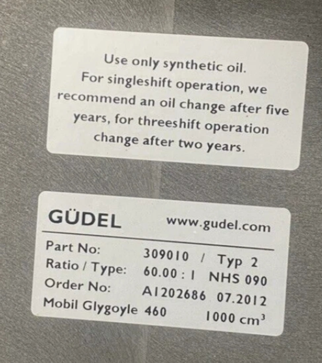 new Open Box GUDEL Mobil Glygoyle 460 1000 cm³, 309010/Typ 2