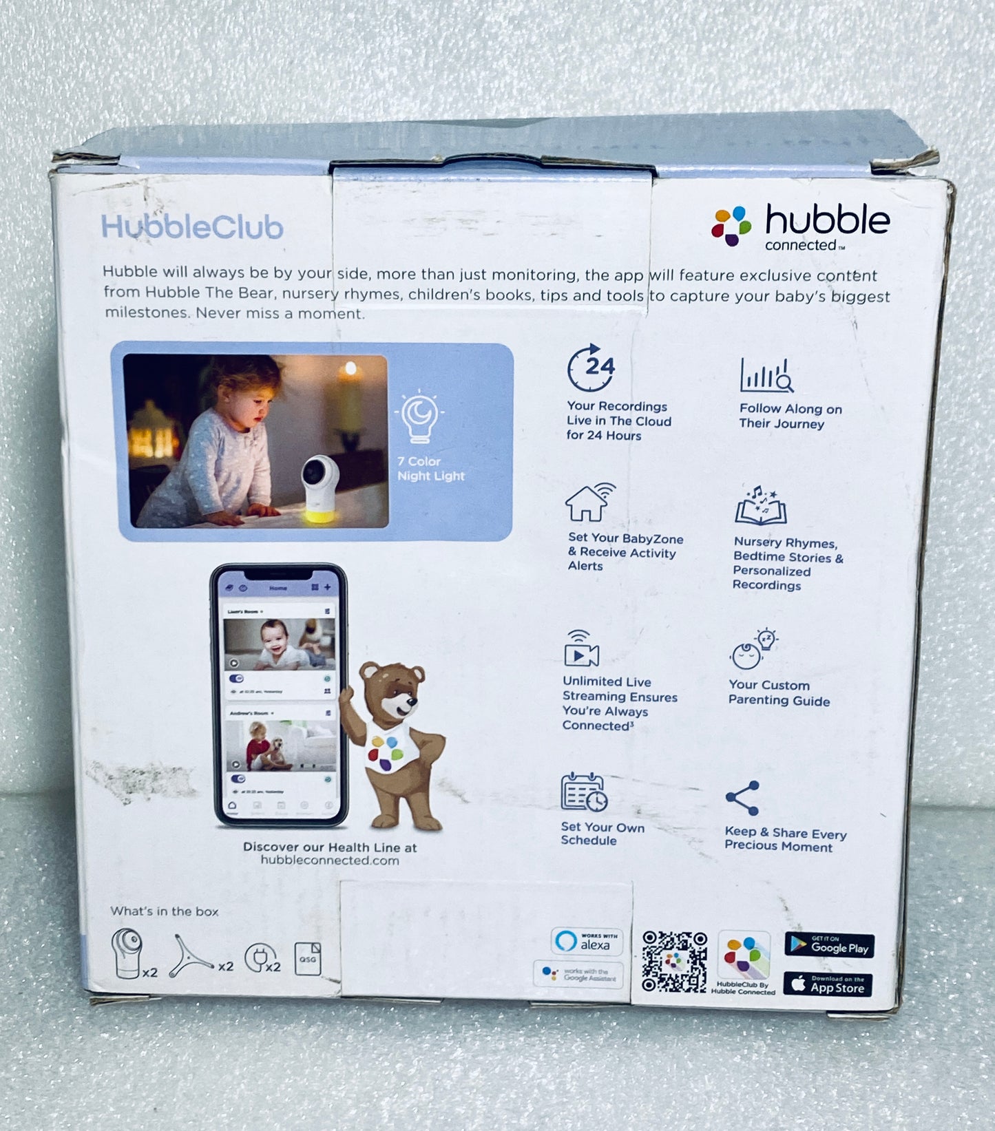 New Other Hubble Connected Nursery Pal Glow Deluxe Twin Smart HD Wifi Cameras, HCSNPGLHDL2