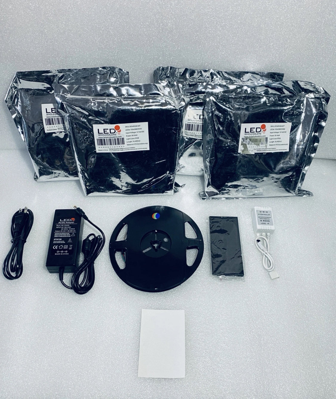 lot Of 5 New LED Wholesalers 16.4' 12V RGB Flexible LED Light Strips With Remote