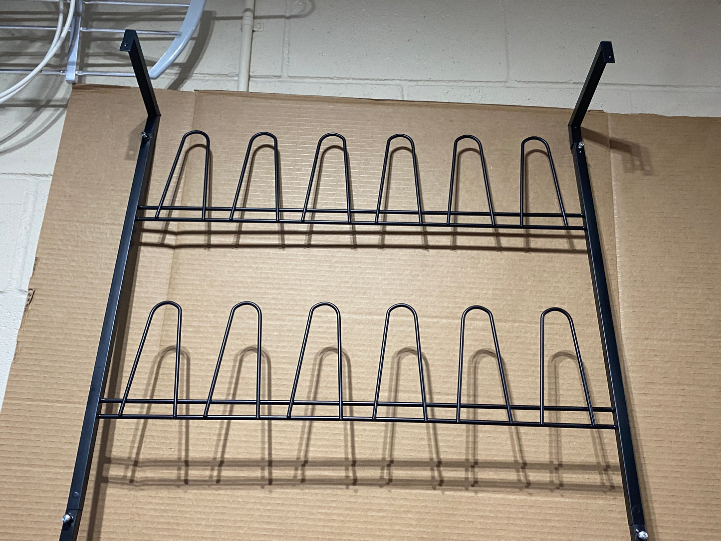 new Other MyGift 70” Metal Wall Mounted Black Shoe Rack/Organizer For Entryway/Closet With 36 Hooks, Holds Up To 18 Pairs