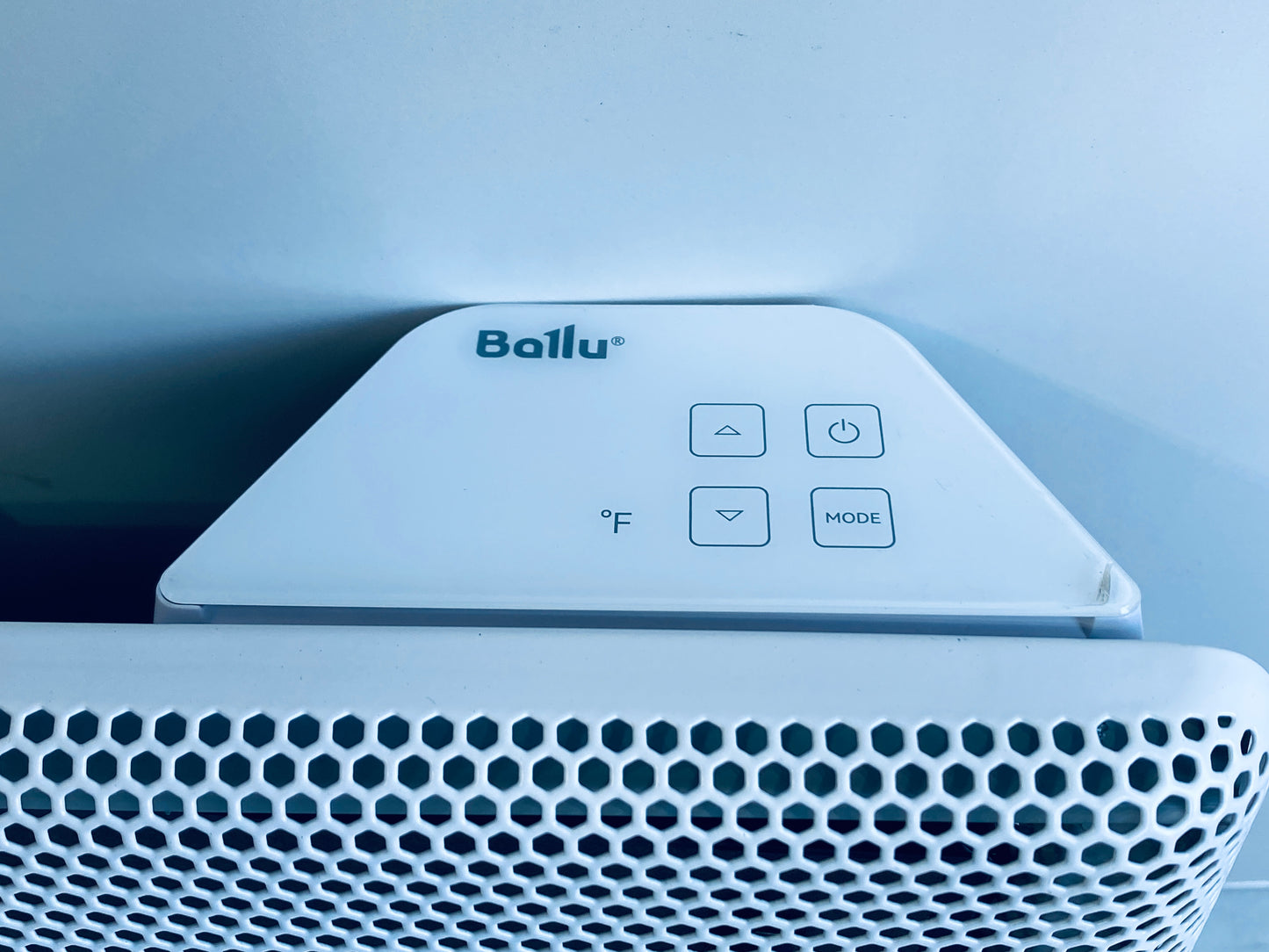 New Other Ballu Mica Electric Panel Infrared Indoor 1500W Space Heater With Program Thermostat, Wifi App Control, Portable Stand & Wall Mountable, Moon White