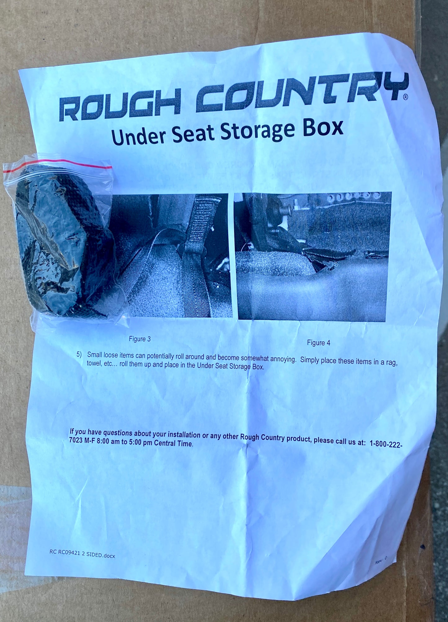 new Other Rough Country Black Durable Under Seat Storage for Ram 1500 Crew-Cab (2019-2024)