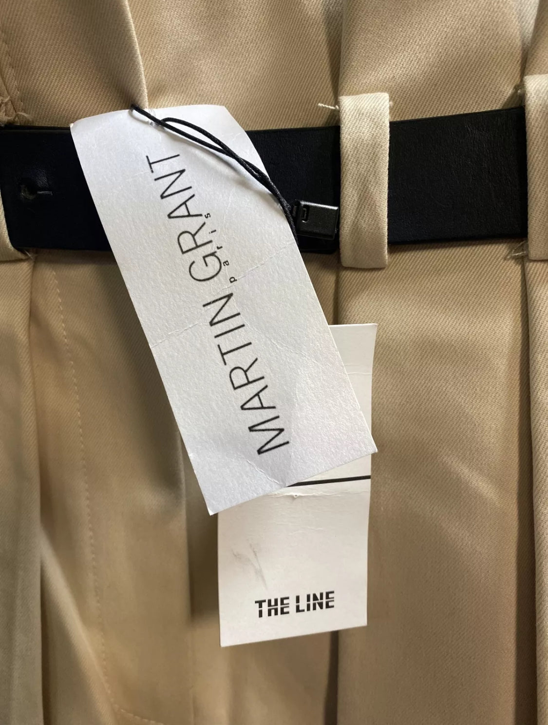 new Martin Grant Womens Paperbag Waist Bermuda Shorts Size 36 EU/6 US, Beige