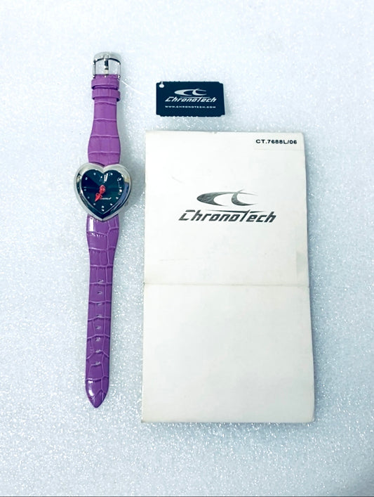 ChronoTech Ladies Purple Heart Watch, CT.7688L/06