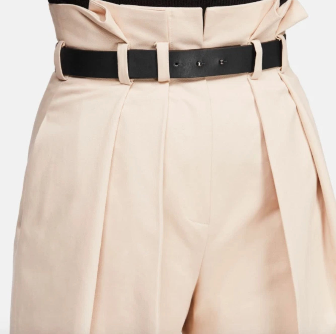 new Martin Grant Womens Paperbag Waist Bermuda Shorts Size 36 EU/6 US, Beige