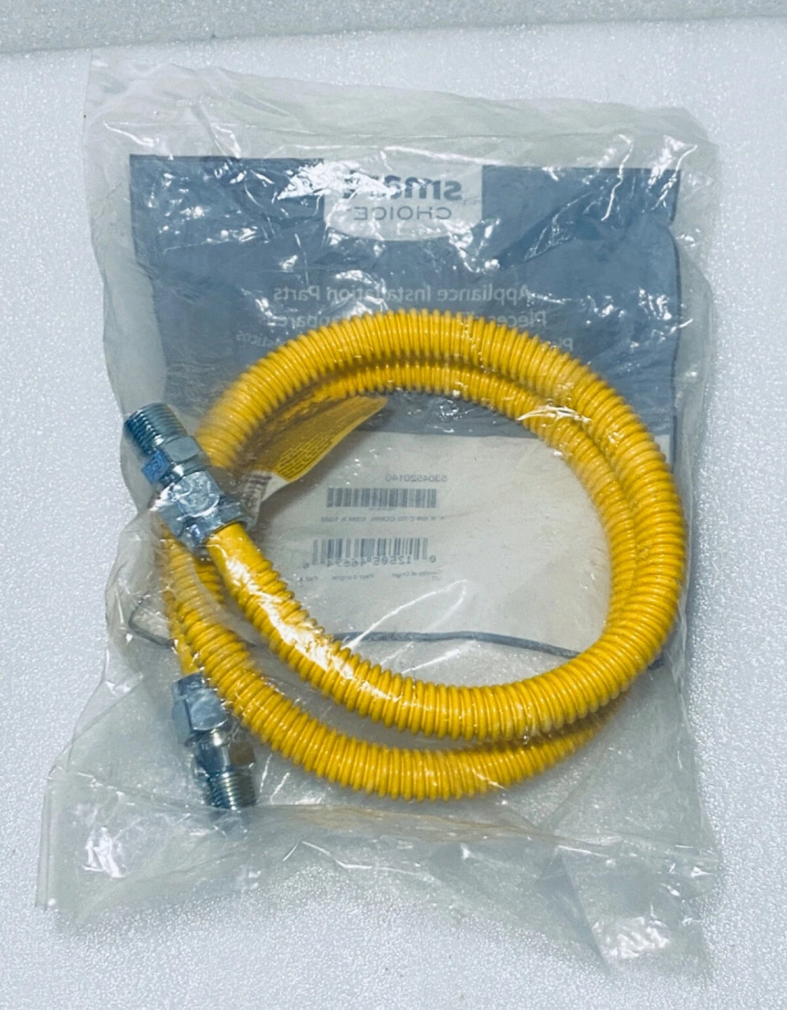 lot Of 2 New Smart Choice 4' x 5/8" CTD Gas Connector 1/2M x 1/2M, 5304520140