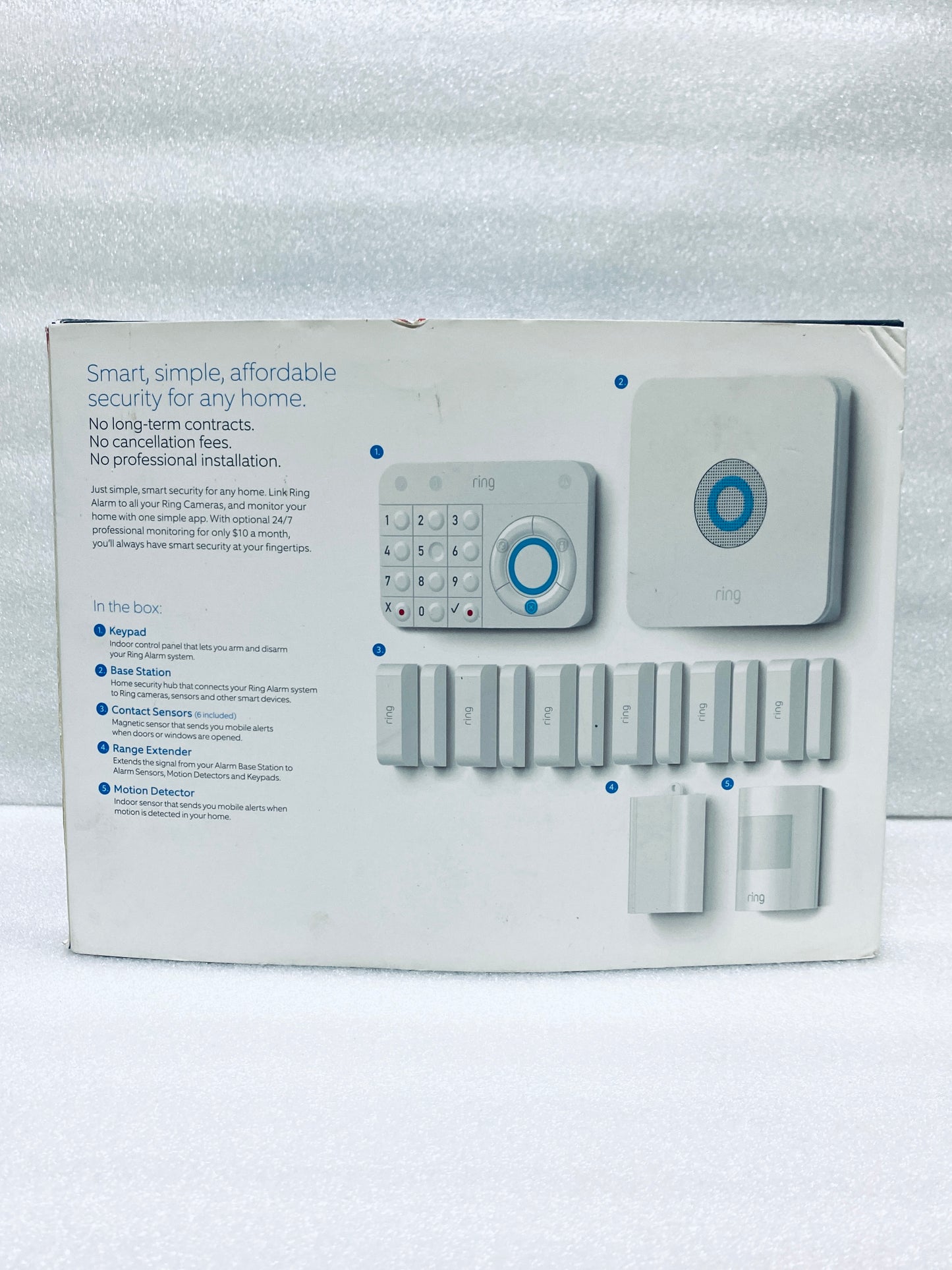 Ring 10Pc Wireless Home Alarm Security System Kit, Grade A