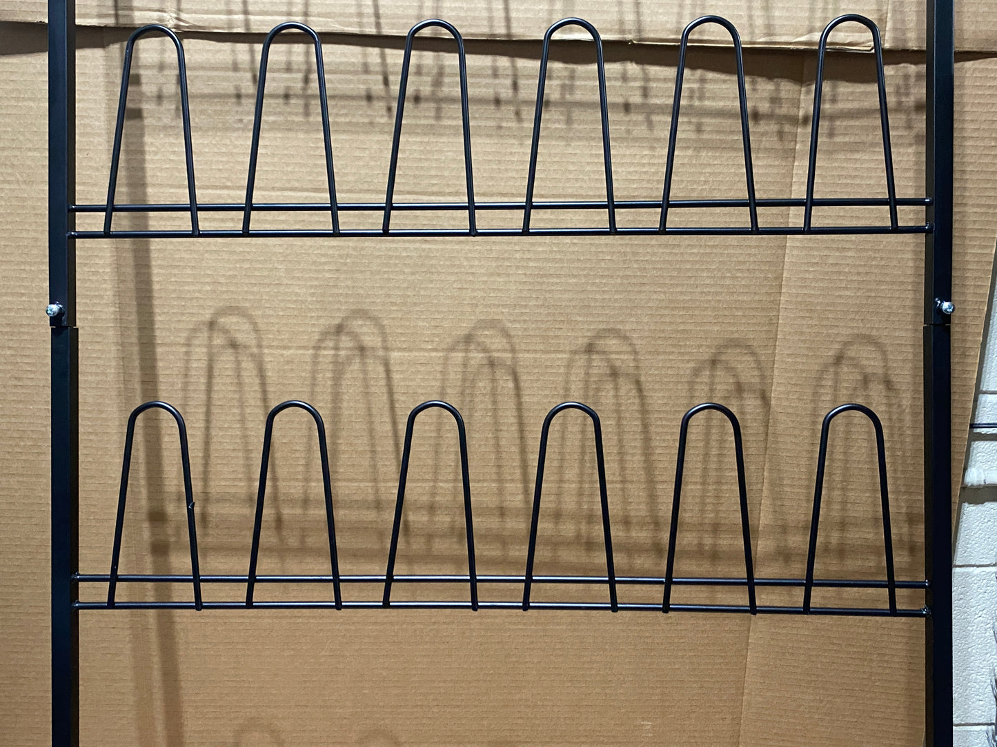 new Other MyGift 70” Metal Wall Mounted Black Shoe Rack/Organizer For Entryway/Closet With 36 Hooks, Holds Up To 18 Pairs