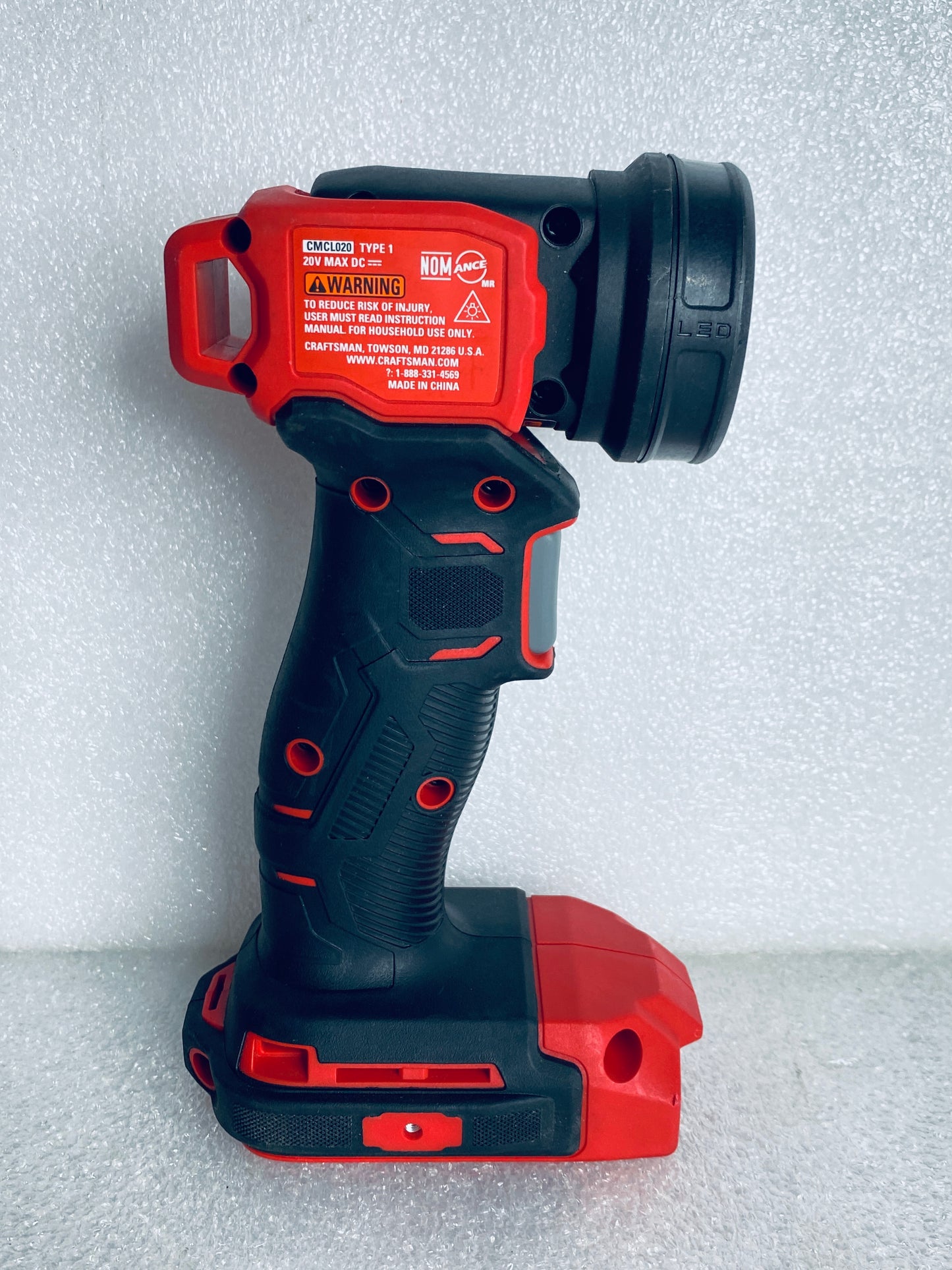 Lot Of 8 CRAFTSMAN V20 Cordless Hammer Drill, Impact Driver, Drill/Driver, LED Handheld Work Light, 2 Batteries, Charger & Carrying Bag