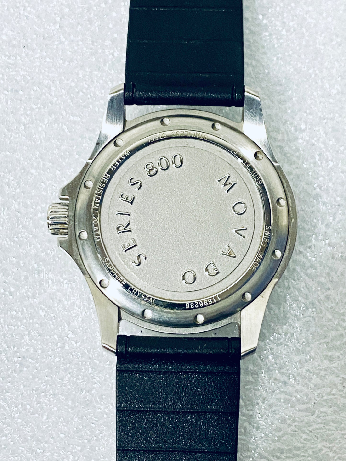 Movado Series 800 Black/Orange Dial Men's Watch, 2600099