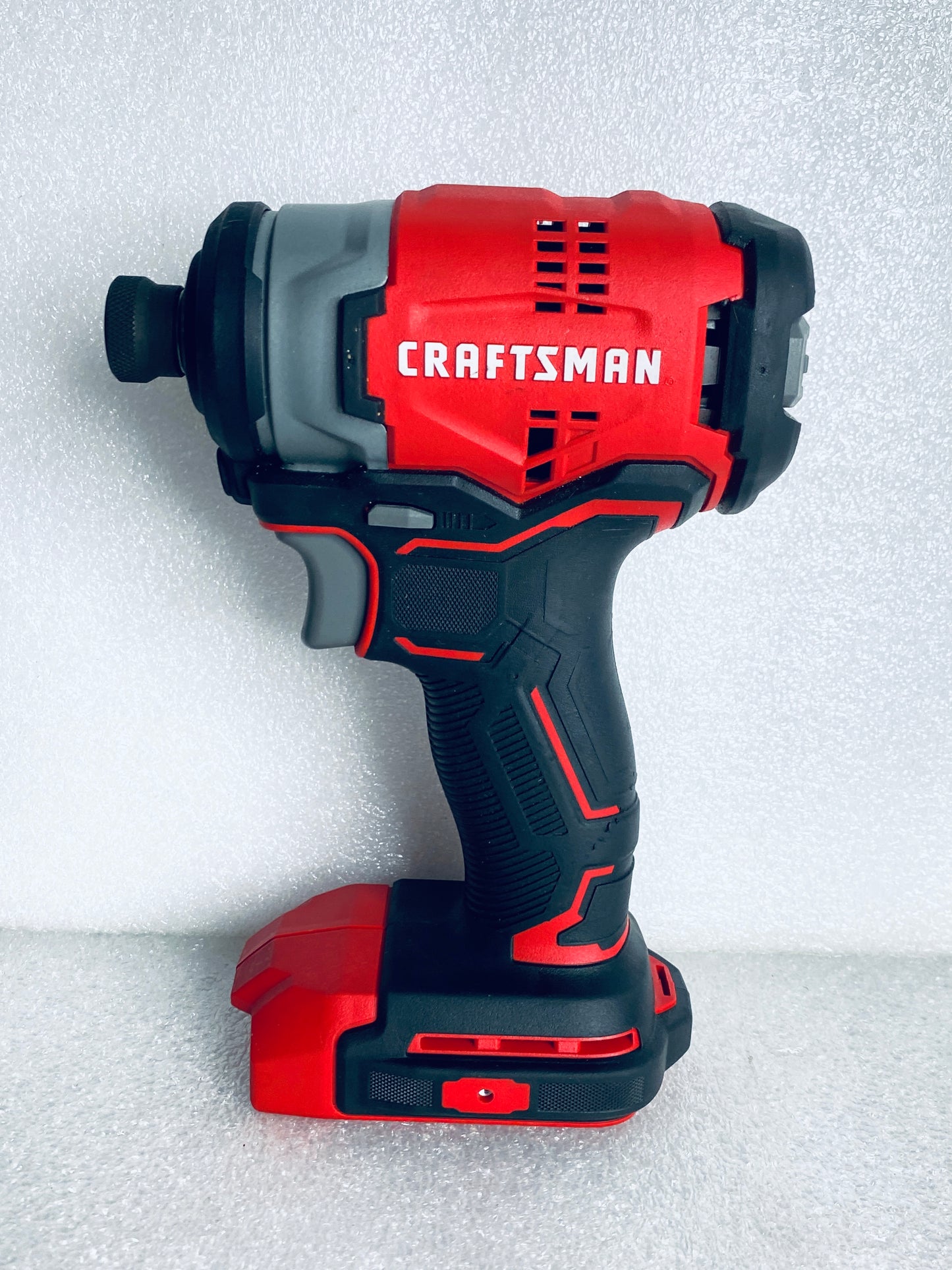 Lot Of 8 CRAFTSMAN V20 Cordless Hammer Drill, Impact Driver, Drill/Driver, LED Handheld Work Light, 2 Batteries, Charger & Carrying Bag