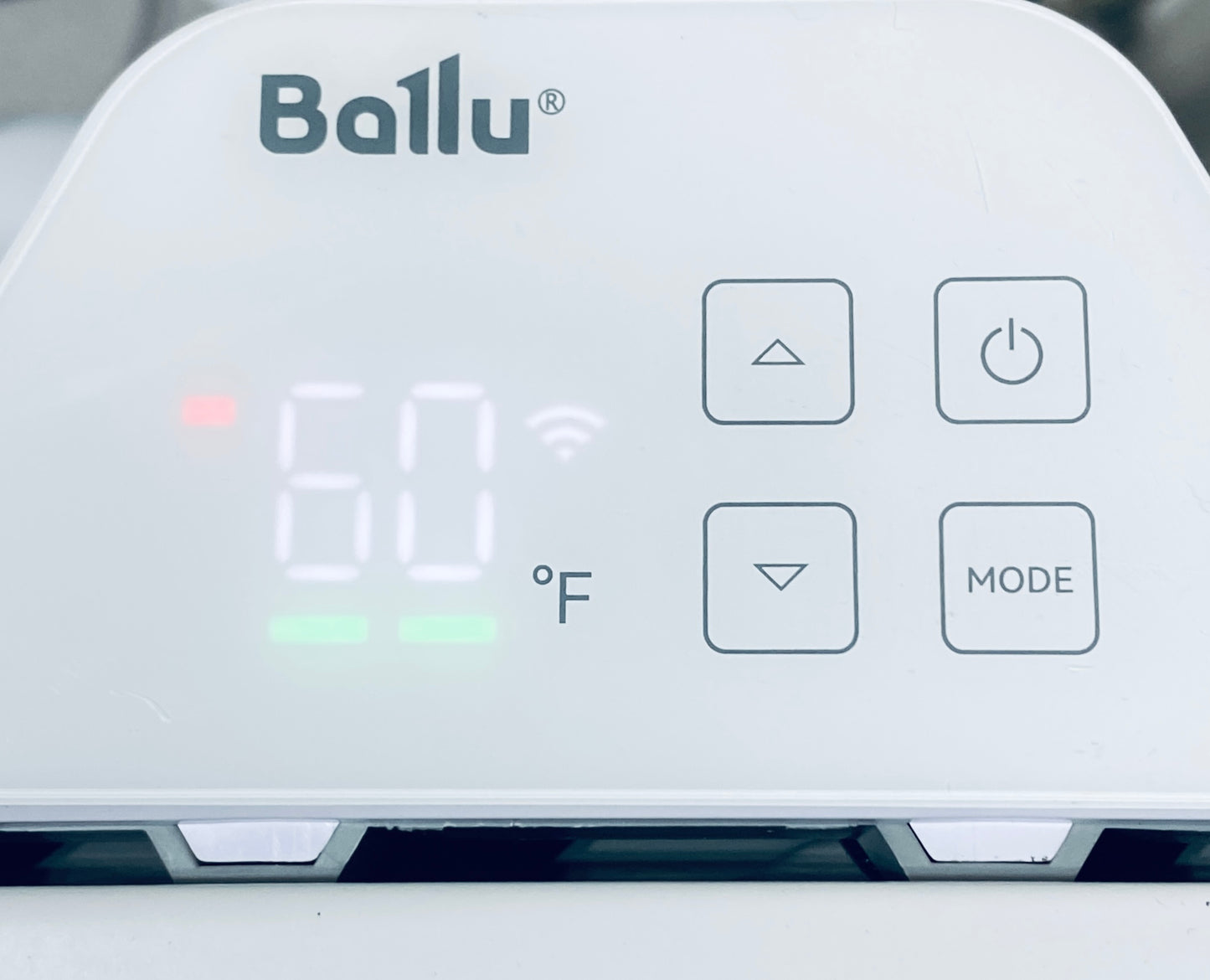 New Other Ballu Mica Electric Panel Infrared Indoor 1500W Space Heater With Program Thermostat, Wifi App Control, Portable Stand & Wall Mountable, Moon White