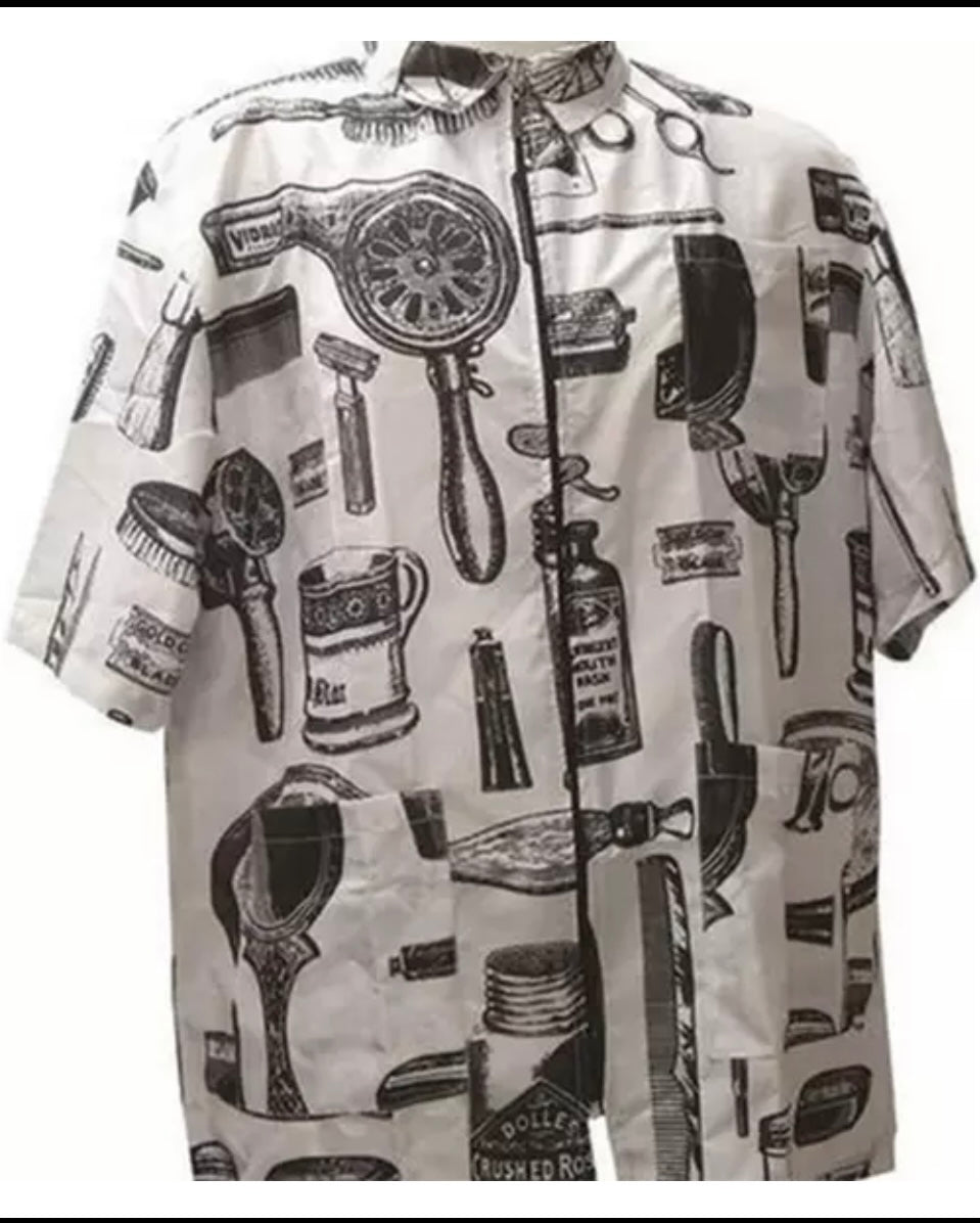 lot Of 12 New -"Master Barber" Pro Barber Jacket By Luxor Pro XL WHITE/BLK