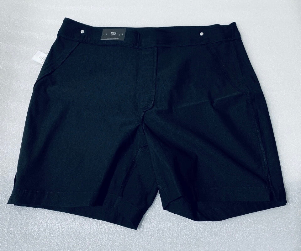 new With Tags Rafaella Women's Black Stretch Pull On Short, Size 18 Comfort