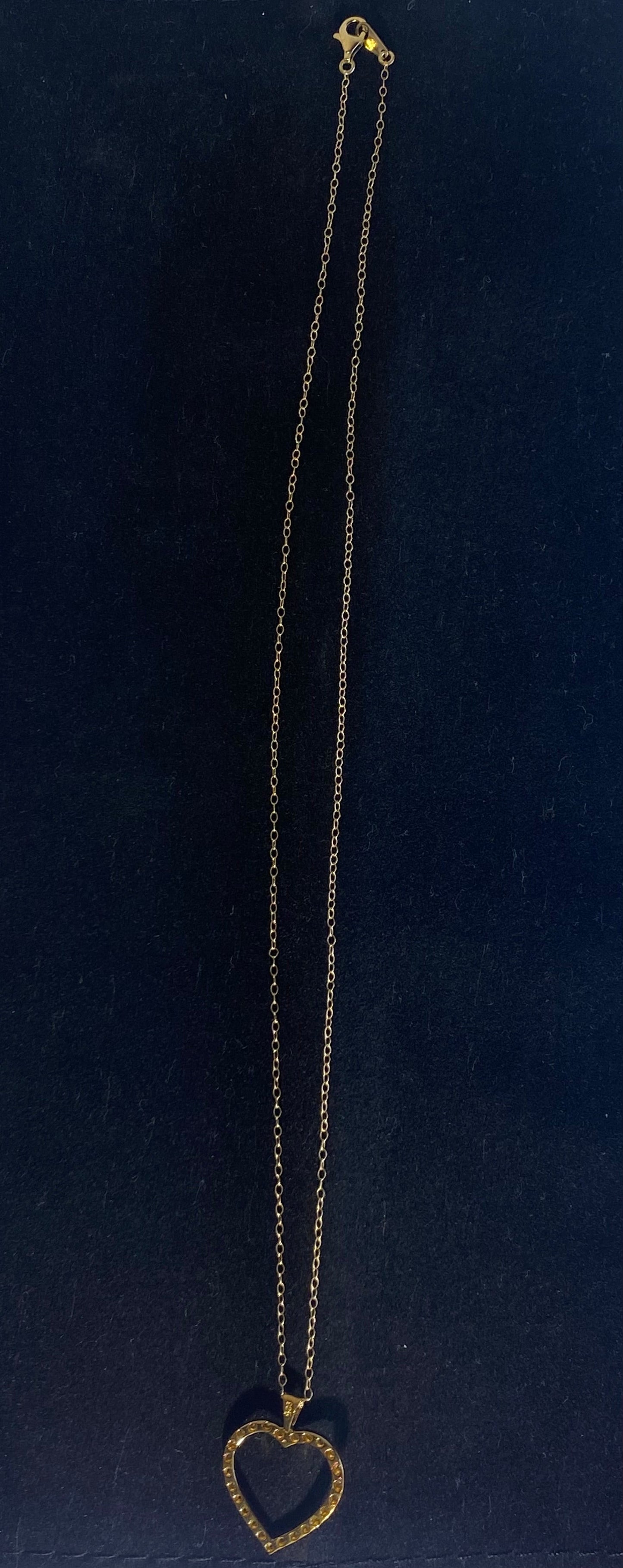 New Stunning Women's 18K Yellow Gold Over Solid Sterling Silver 0.18 CTW Diamonds 18” Designer Heart Necklace