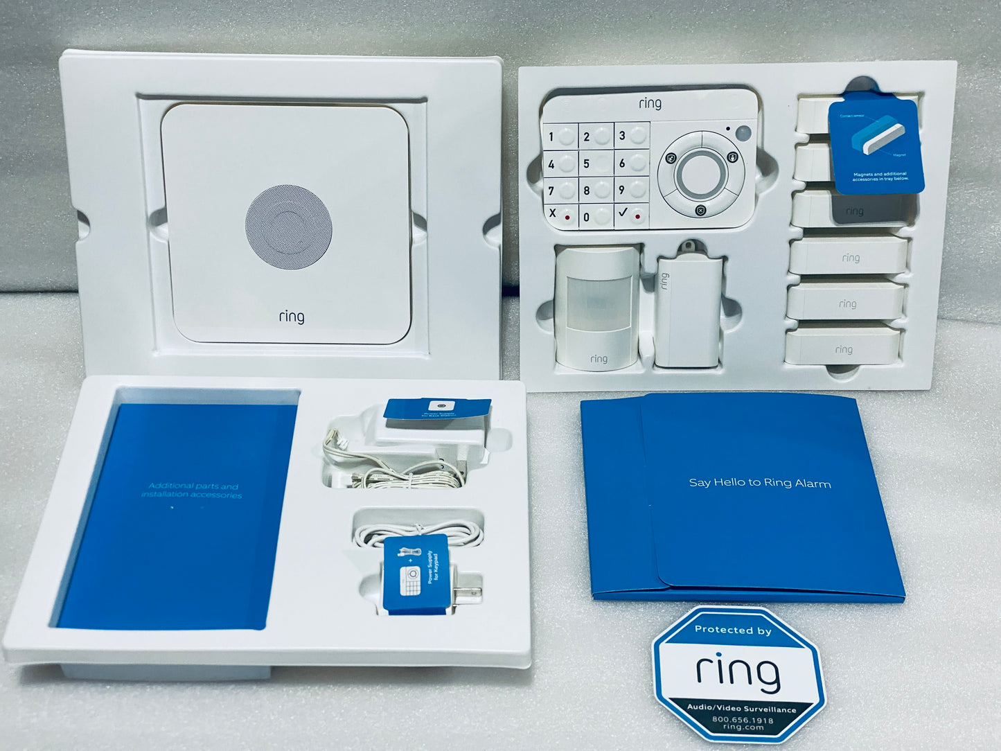 Ring 10Pc Wireless Home Alarm Security System Kit, Grade A