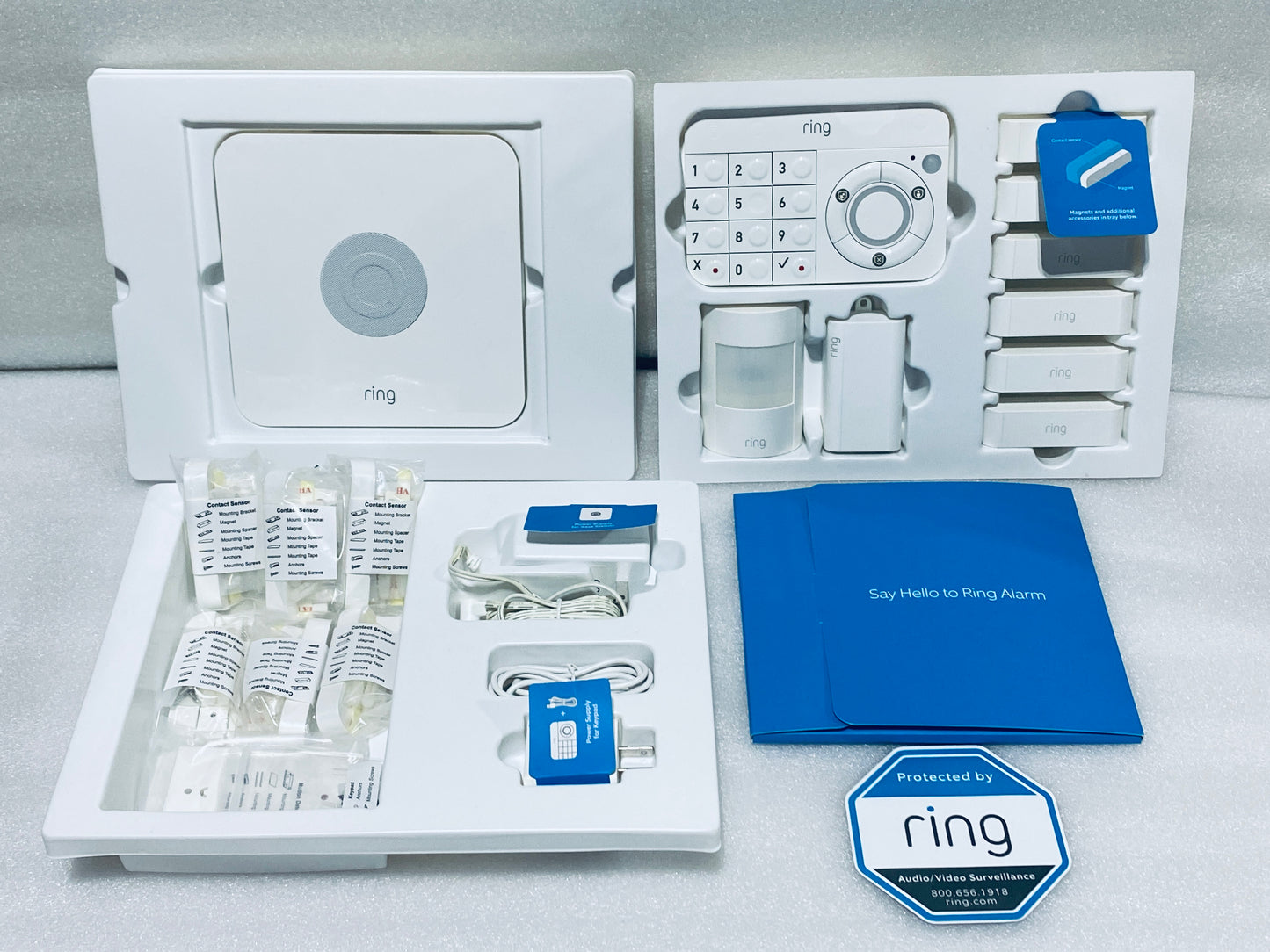 Ring 10Pc Wireless Home Alarm Security System Kit, Grade A