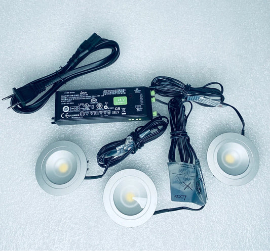 loox LED Light Driver (+ 3 LED Pucks) 100-240VAC 50/60Hz 24V DC Max .625A 15W