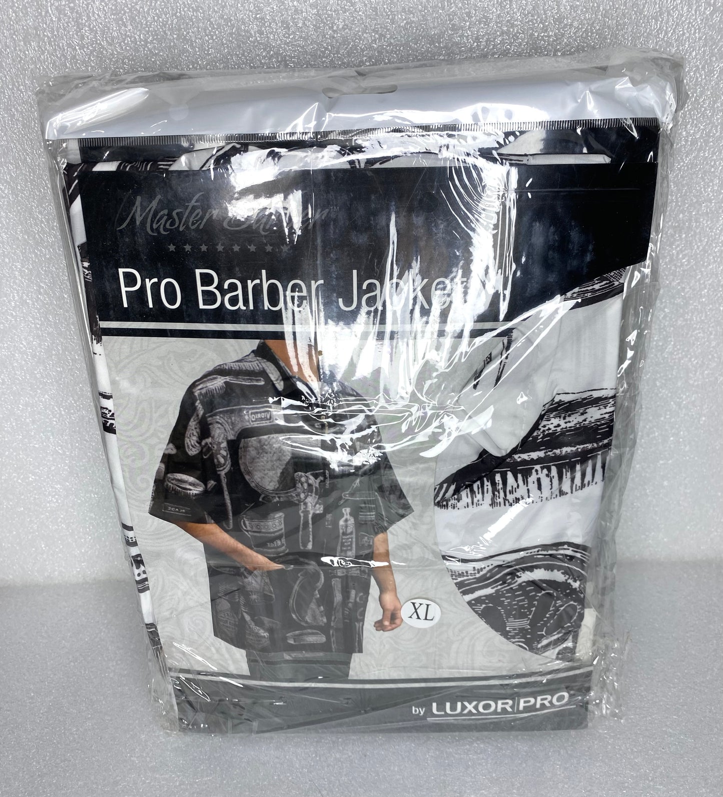 lot Of 12 New -"Master Barber" Pro Barber Jacket By Luxor Pro XL WHITE/BLK