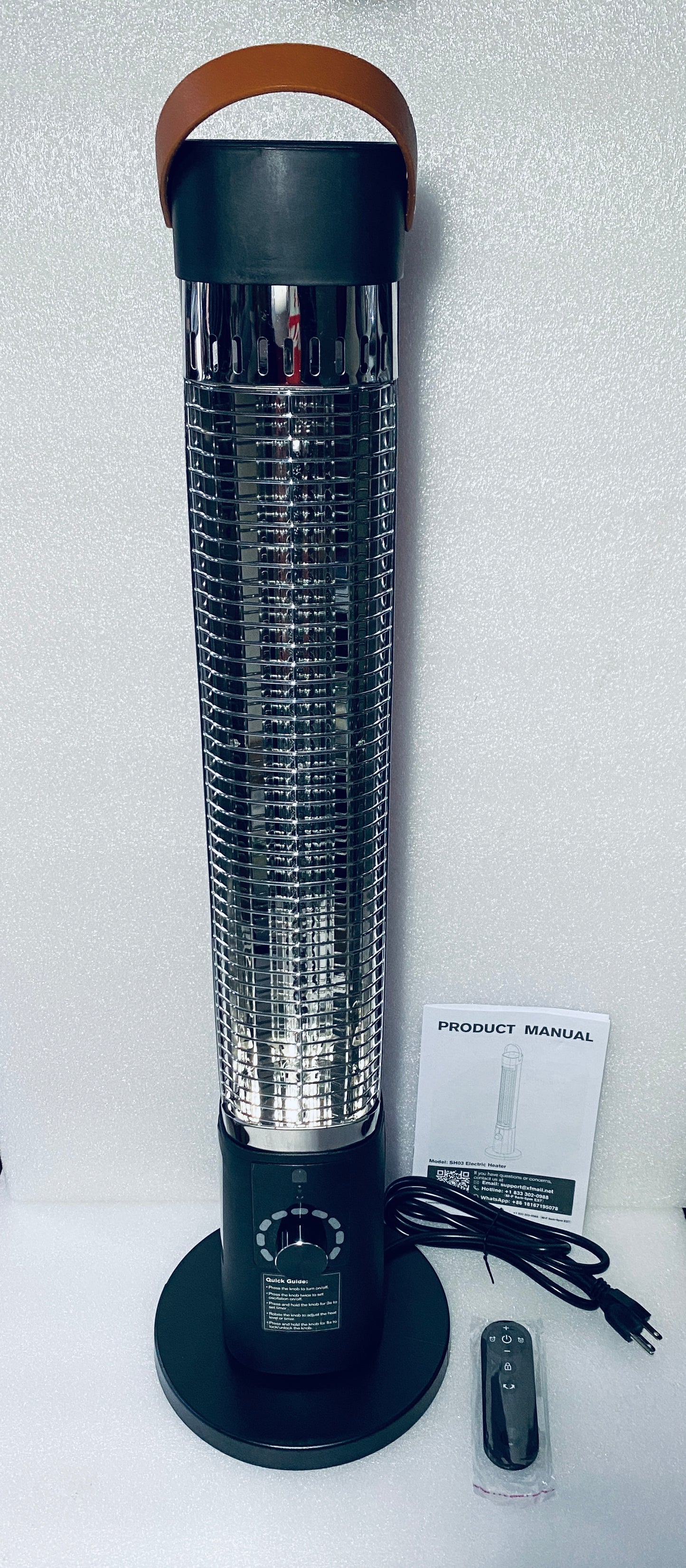 New Other Infrared Patio 1500W Black Space Heater With Remote, SH03