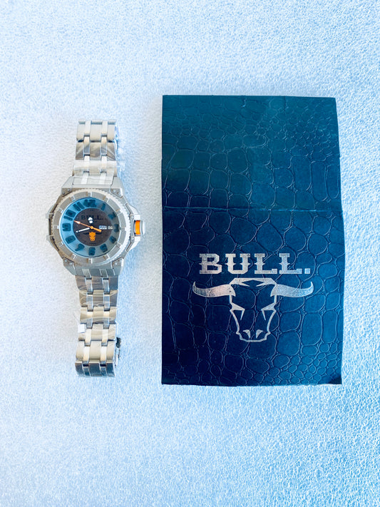 Brahman Grey Dial Orange Bull Titanium Men's Watch, BN104