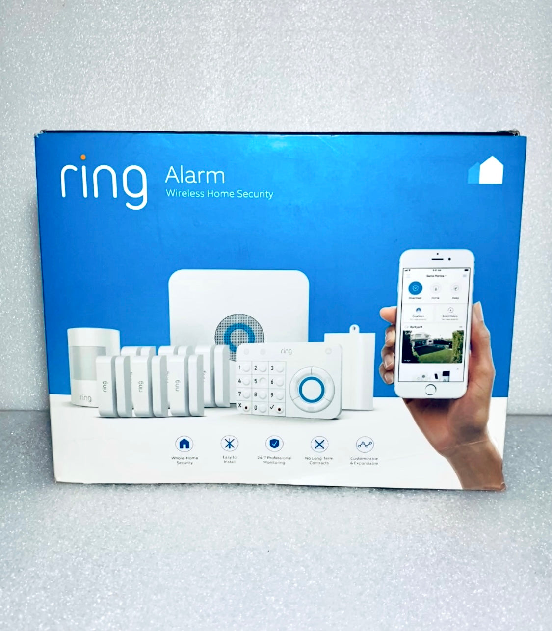 Ring 10Pc Wireless Home Alarm Security System Kit, Grade A