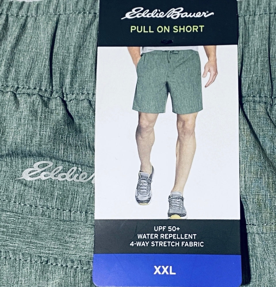 new With Tags Eddie Bauer Men's Drawstring Waist Pull On Short, Size XXL