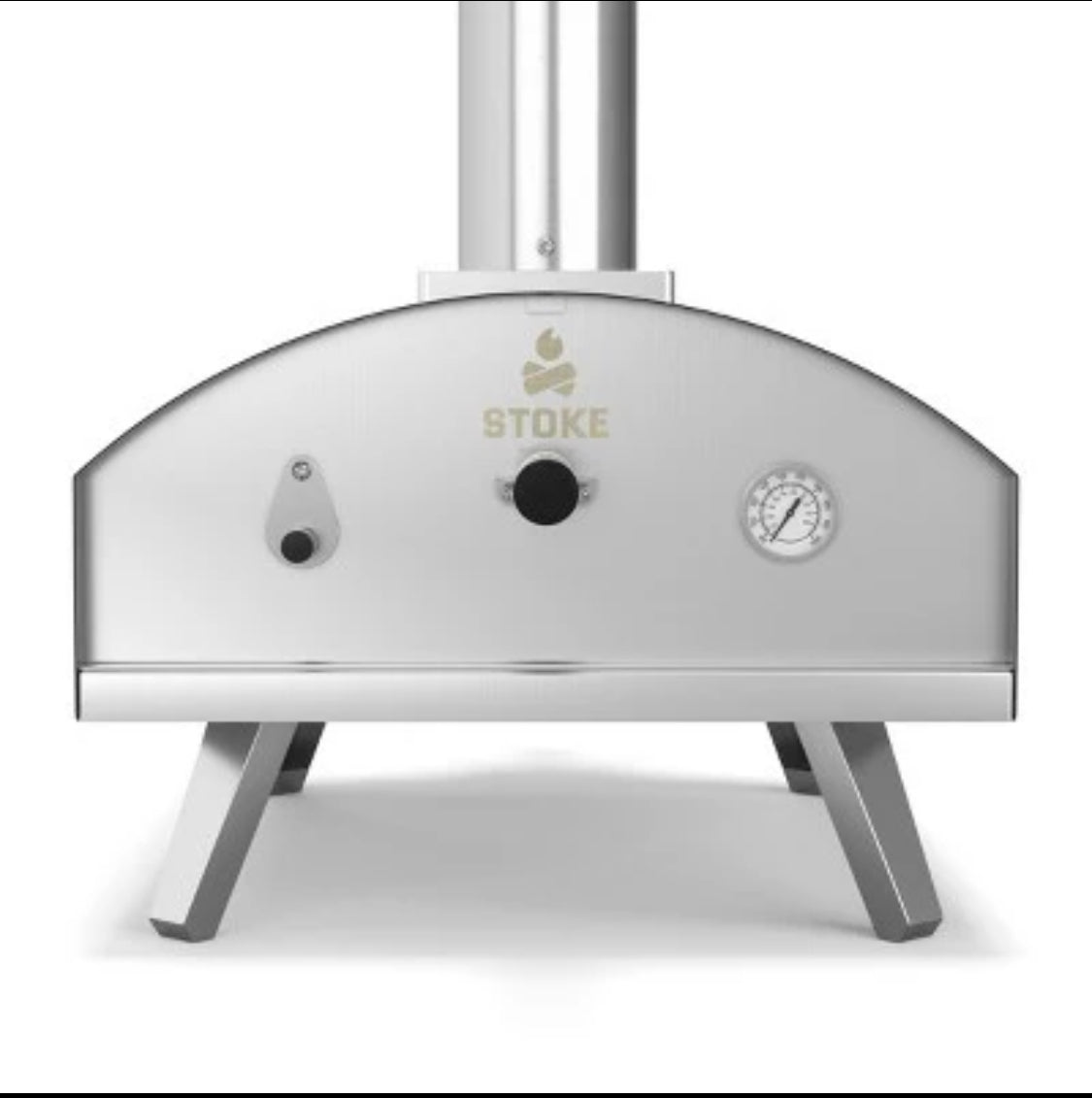 New Other Stoke 13" Wood Fired Outdoor Patio Pizza Oven With Cover, Pizza Peel, Cutter & Stone