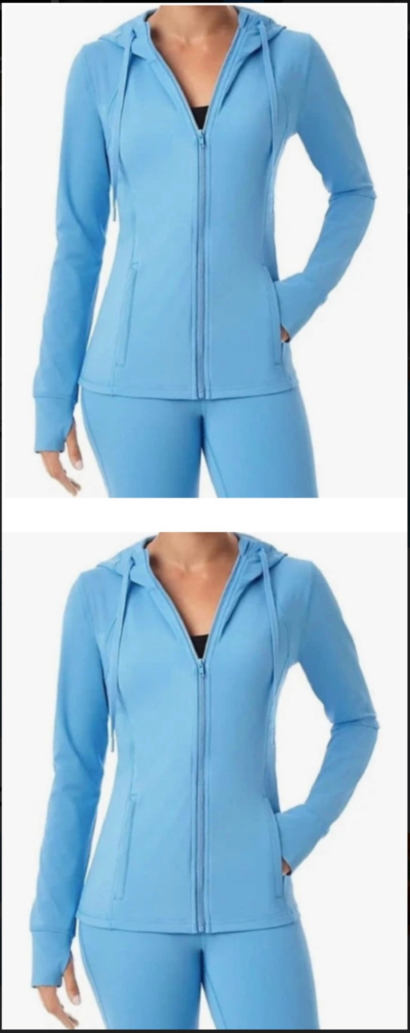 lot Of 2 New Members Mark Ladies Everyday Moisture Wicking Full Zip Hooded Performance Jacket XXL