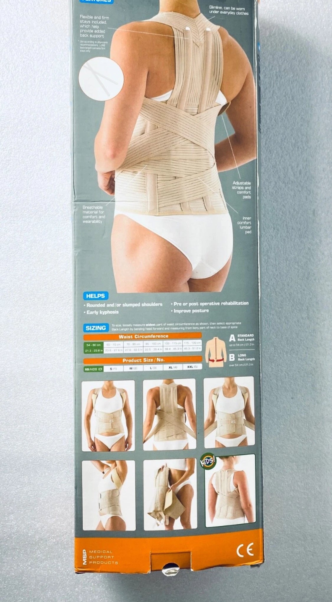 new Other Neo-G Dorsolumbar Support/Brace Back Support For Early Kyphosis, XXL Standard