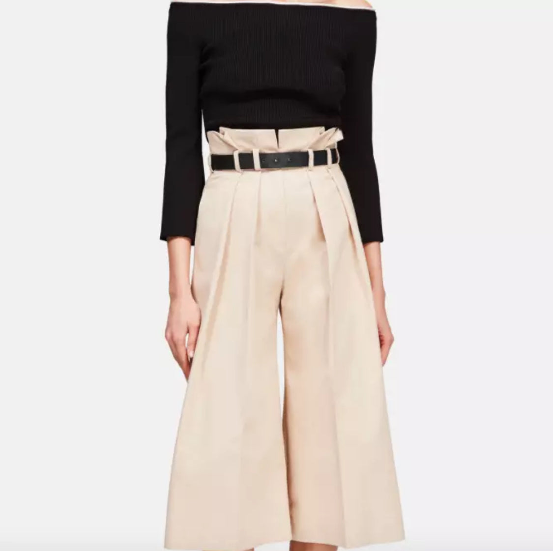 new Martin Grant Womens Paperbag Waist Bermuda Shorts Size 36 EU/6 US, Beige