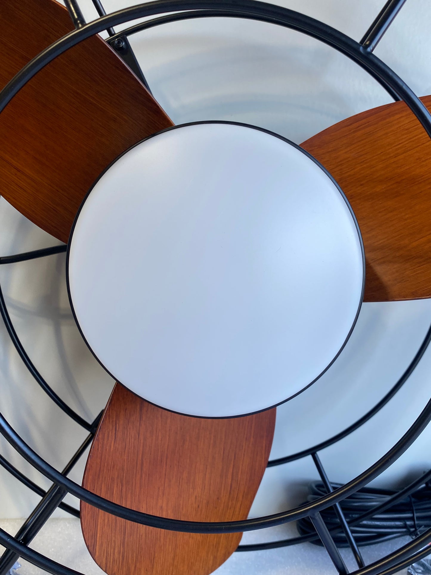 New Other Ohniyou 20" Outdoor Caged Ceiling Fan with Lights, Remote Control & Downrod Mount Hook, Brown