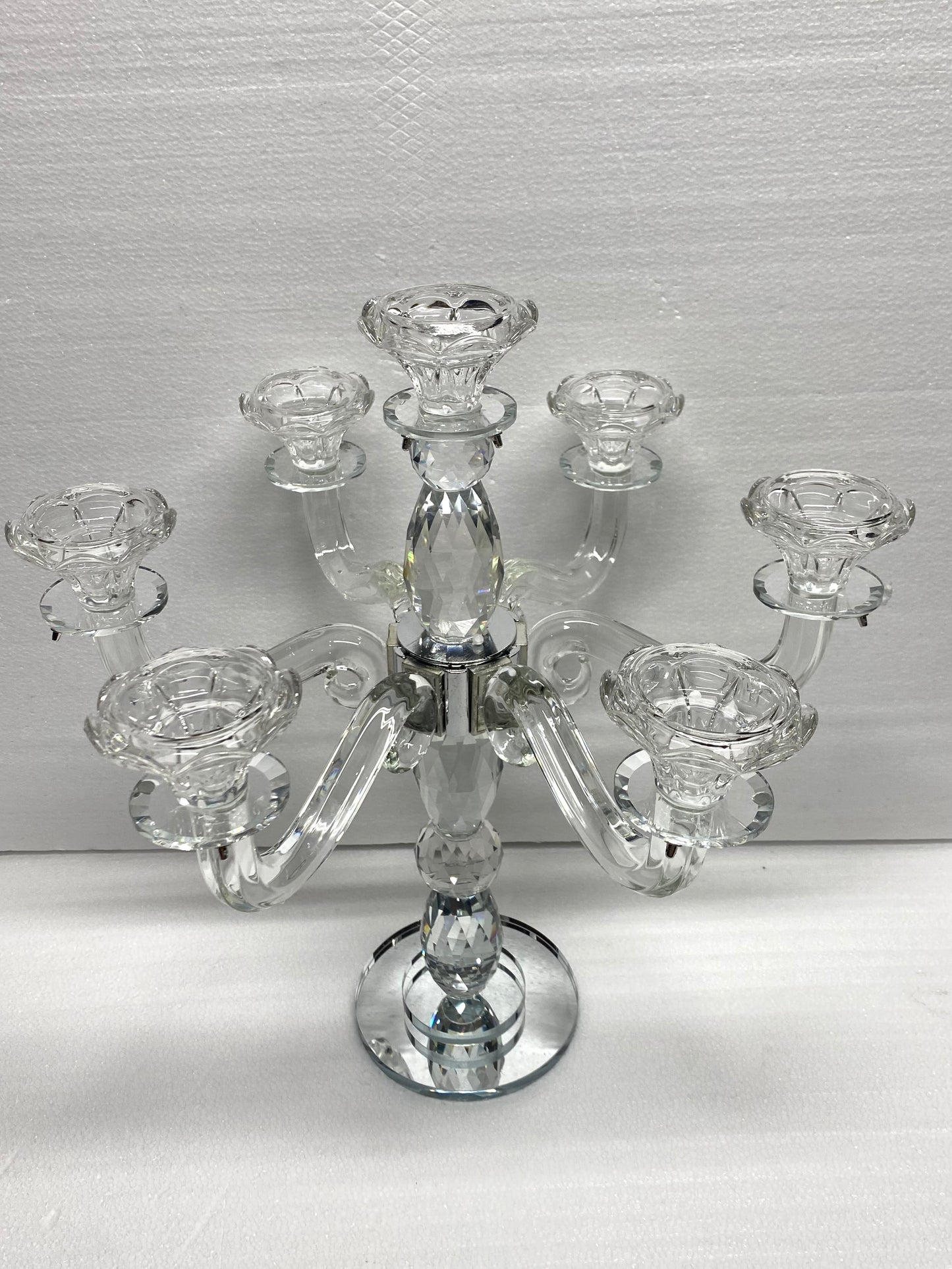 new Other Allgala Crystal Candle Holder Taper Candlestick Candelabra Centerpiece