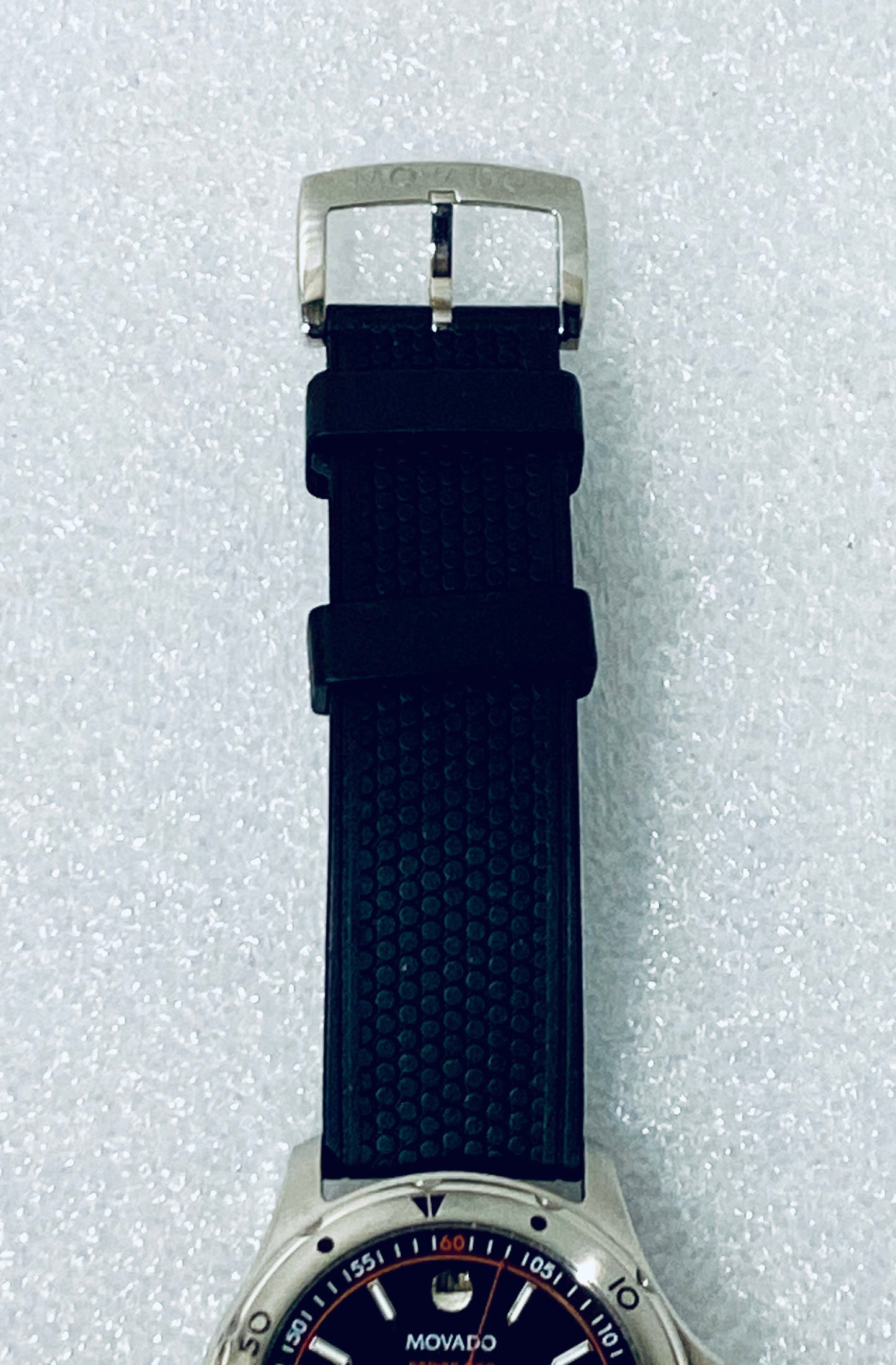 Movado Series 800 Black/Orange Dial Men's Watch, 2600099