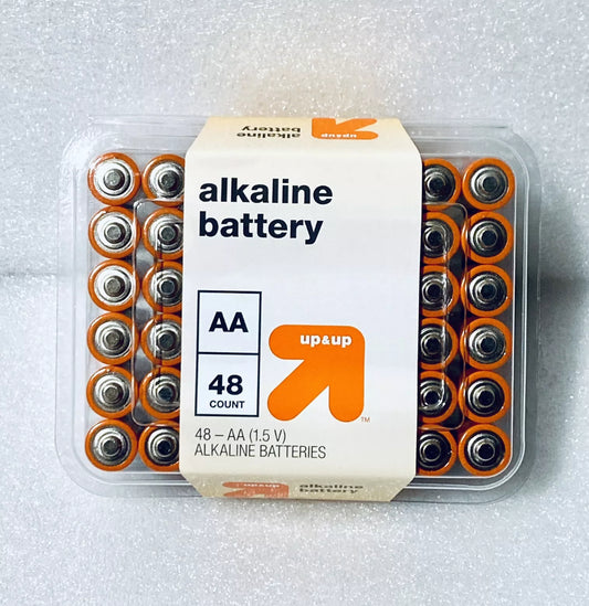 lot Of 2 New Up & Up AA Alkaline Batteries 1.5V, 48 Pack Each